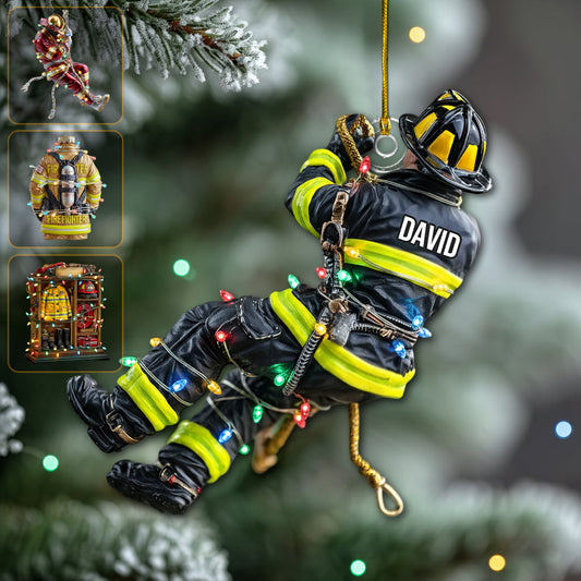Stolze Feuerwehrleute – Weihnachtsschmuck für personalisierte Feuerwehrleute