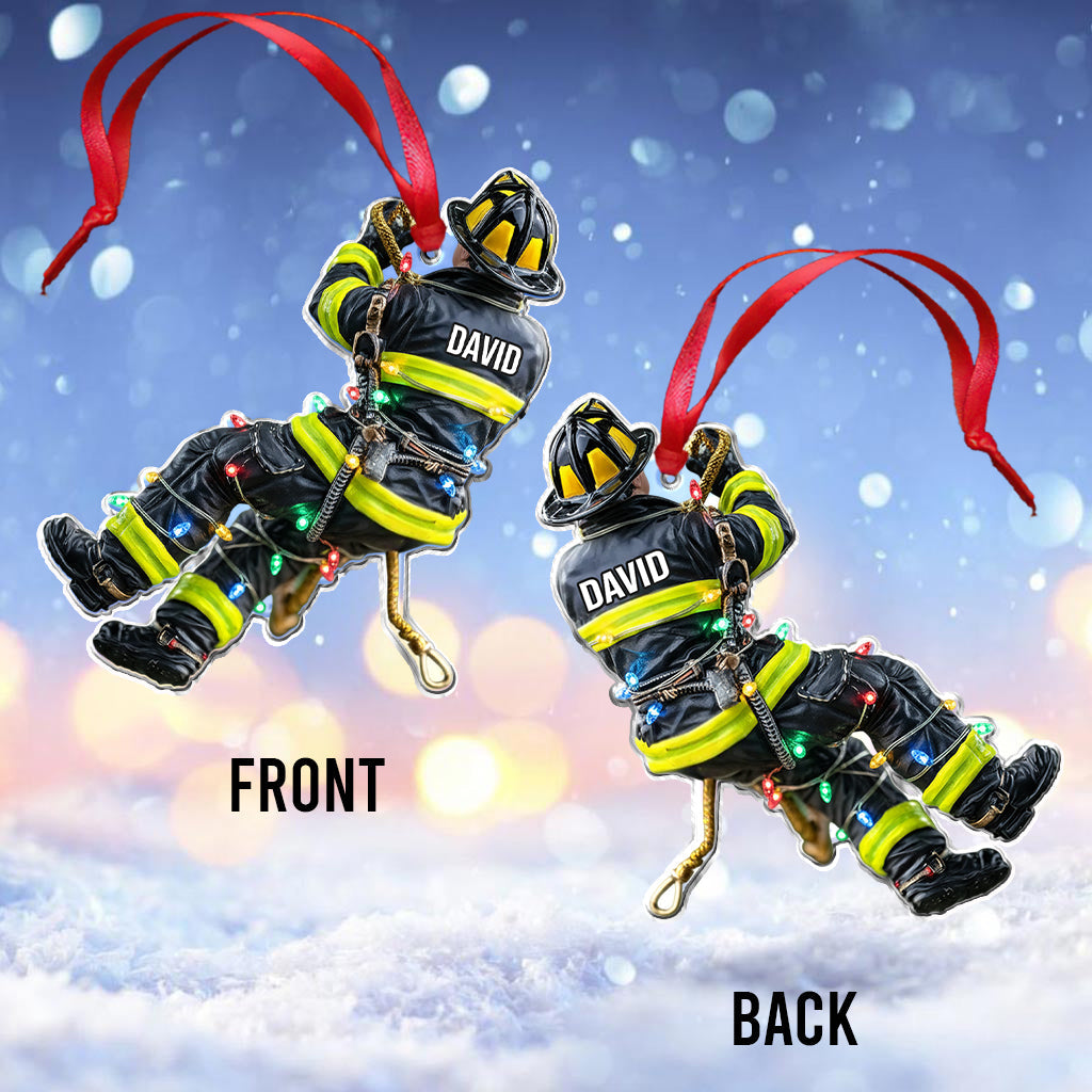 Proud Firefighter Christmas - Personalized Firefighter Ornament