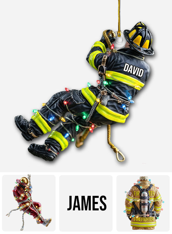Proud Firefighter Christmas - Personalized Firefighter Ornament
