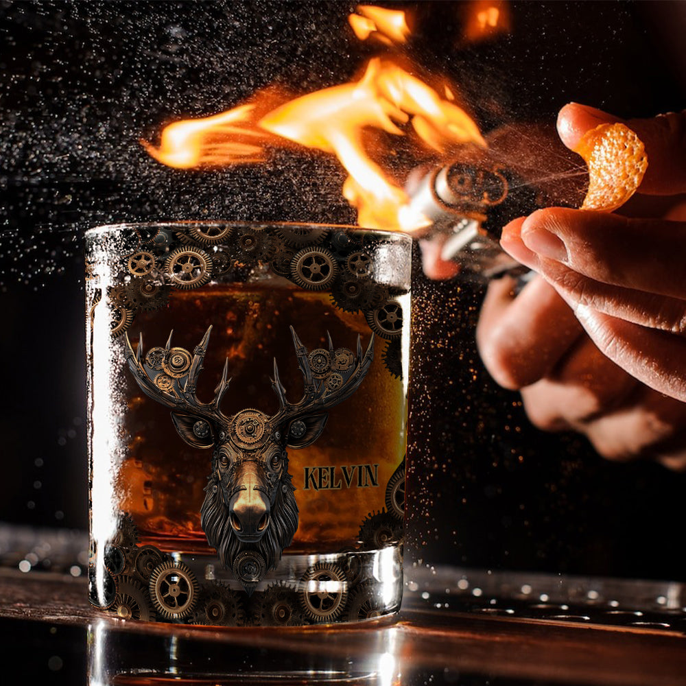 Mechanisches Zahnradwesen – Personalisiertes Jagd-Whiskyglas