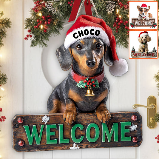 Welcome Home - Personalized Dog Custom Shaped Wood Sign
