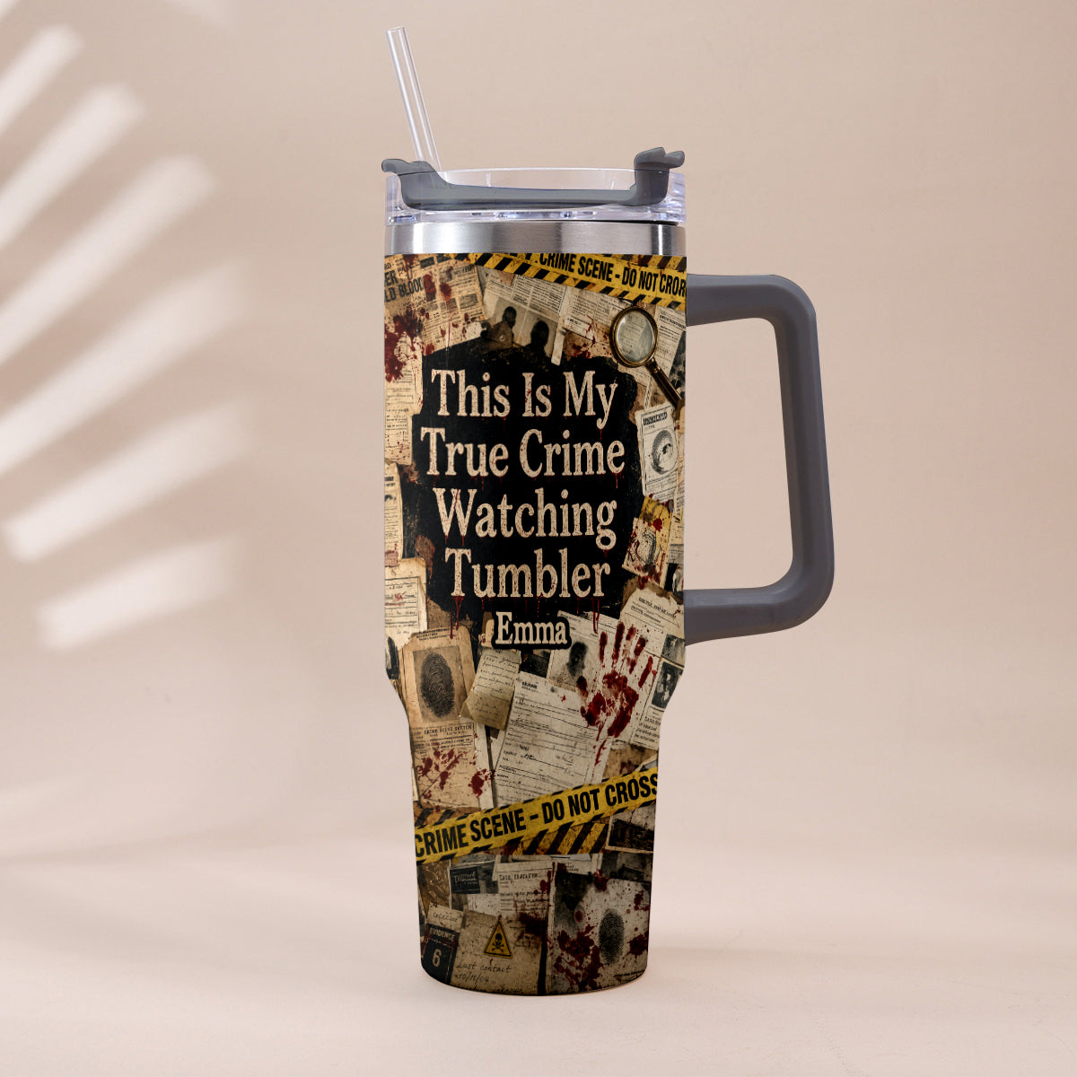This Is My True Crime Watching Tumbler - Personalized True Crime Tumbler With Plush Charm