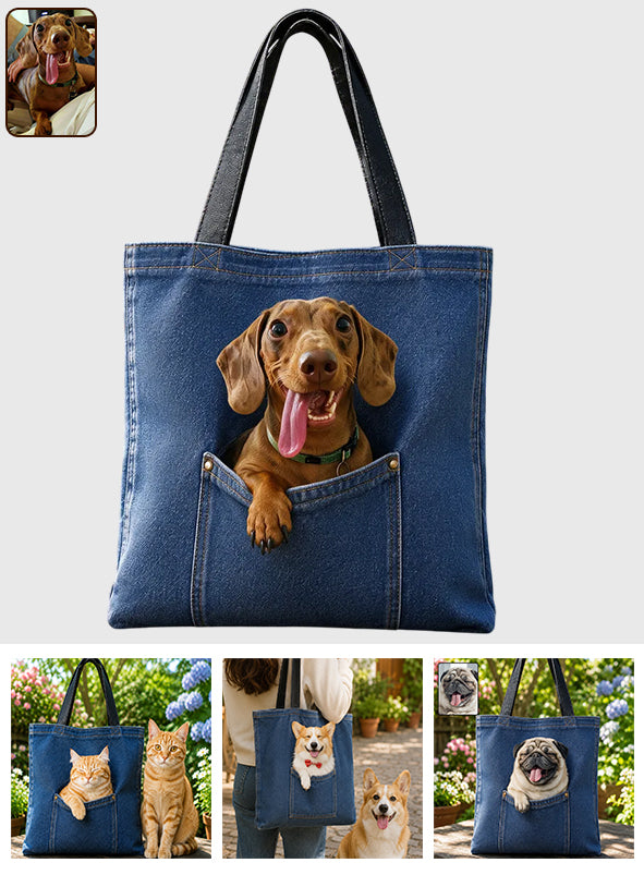 Gift for Pet Owner - Personalized Dog Tote Bag