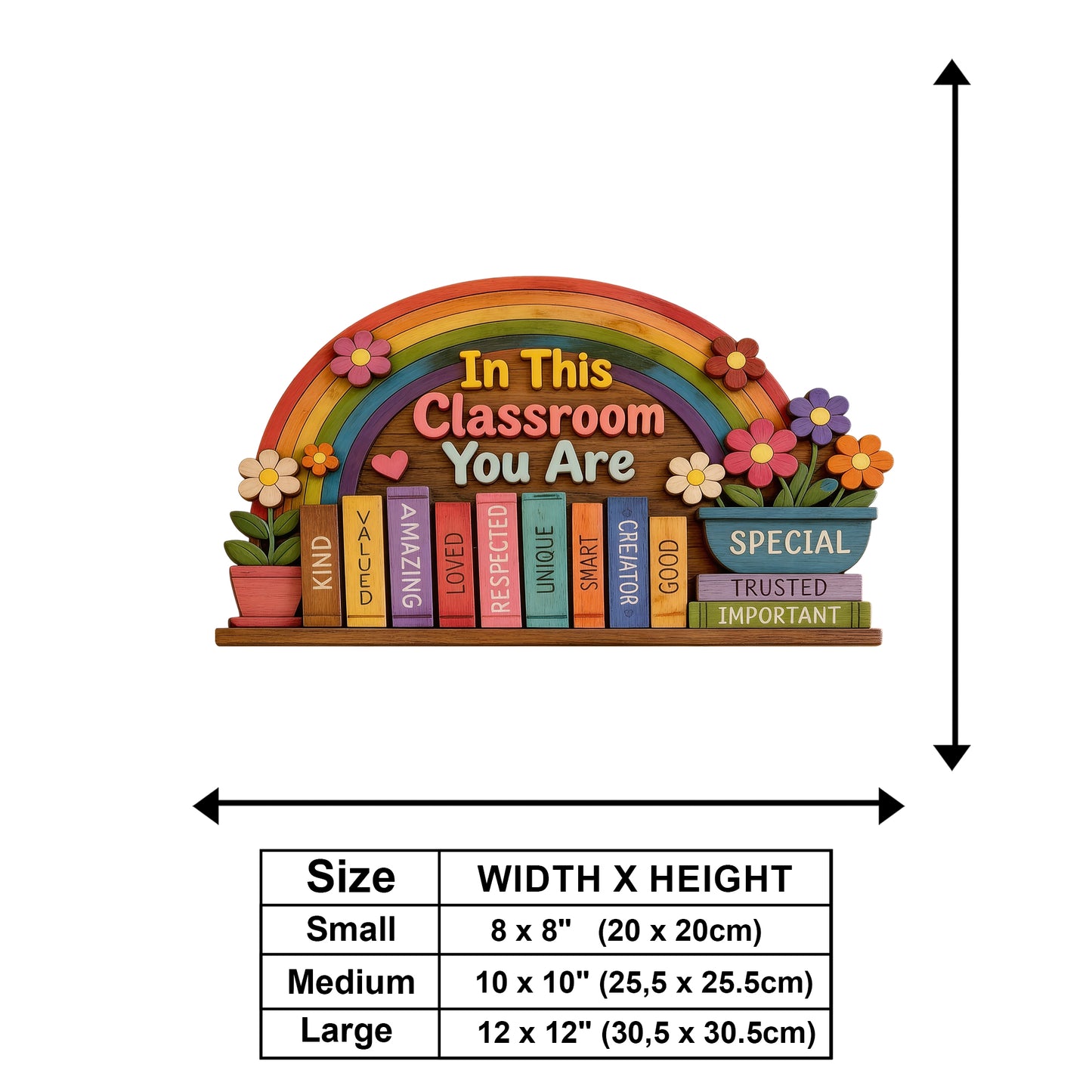 In This Classroom, You Are - Personalized Teacher Wooden Wall Mount Sign