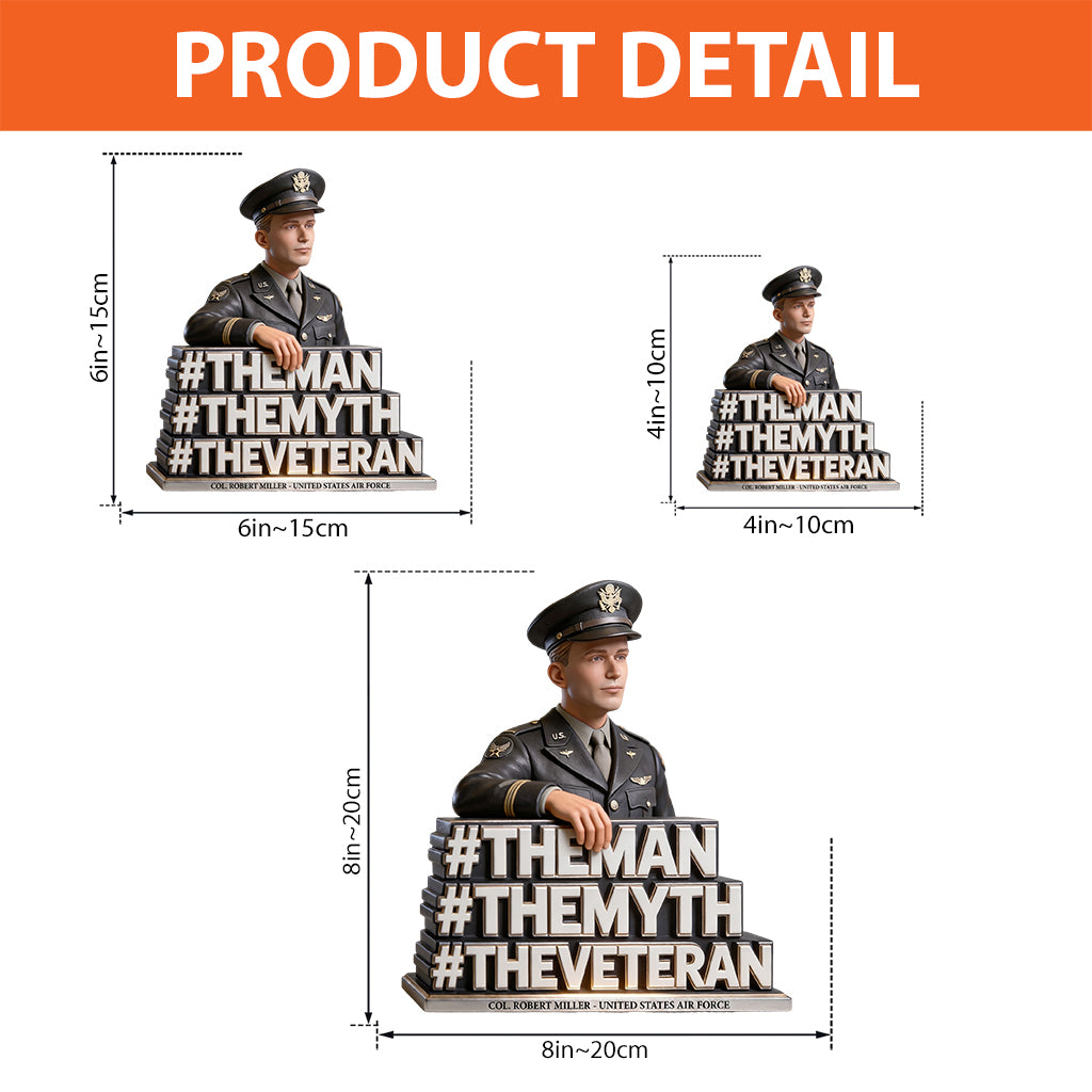 Veteranen-Ehrung - Personalisierte Veteranen-Acrylplakette in Sonderform