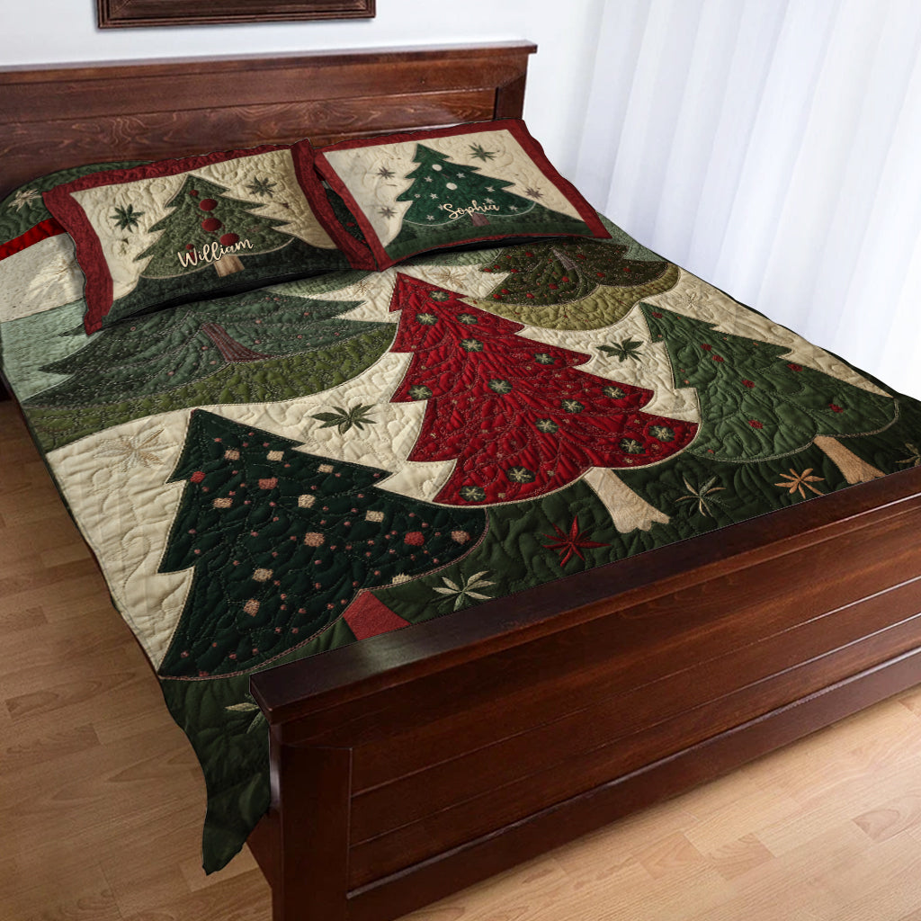 Christmas Tree - Personalized Christmas Quilt Set