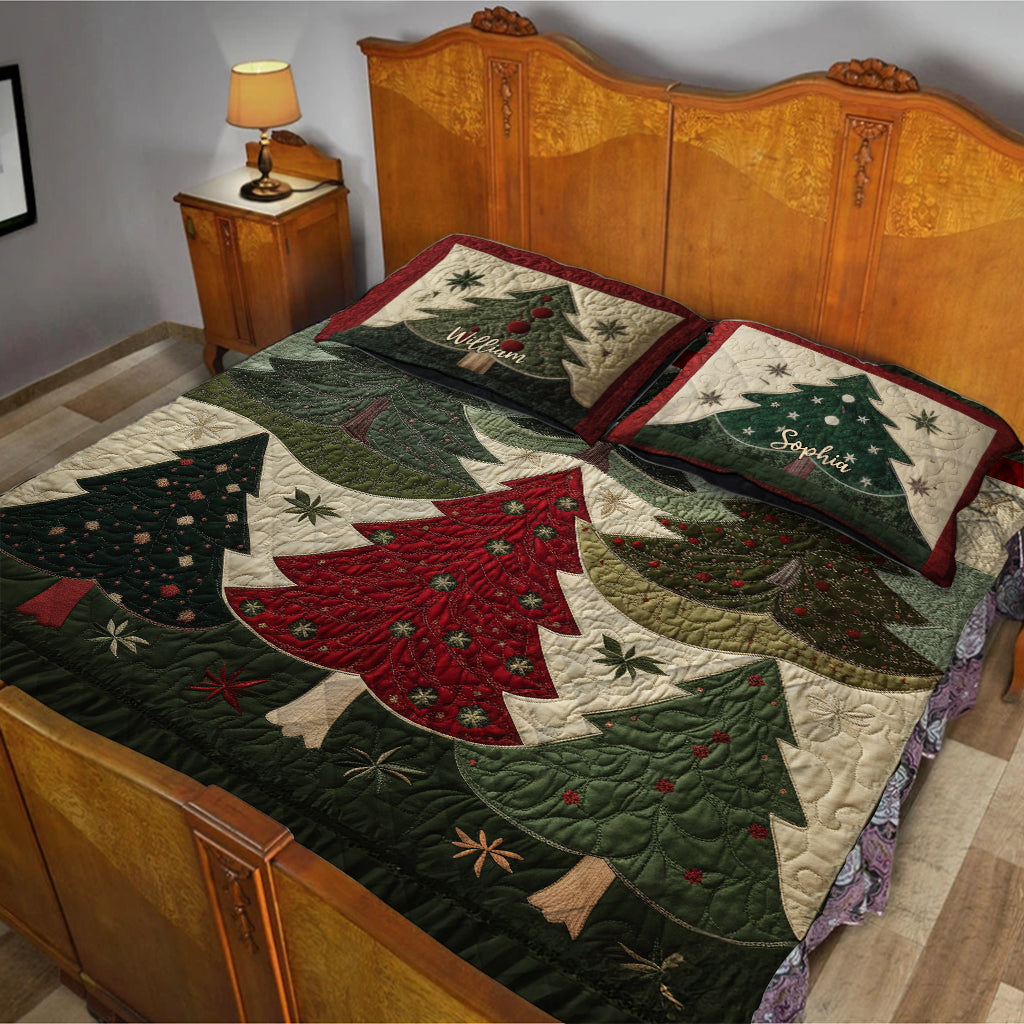Christmas Tree - Personalized Christmas Quilt Set
