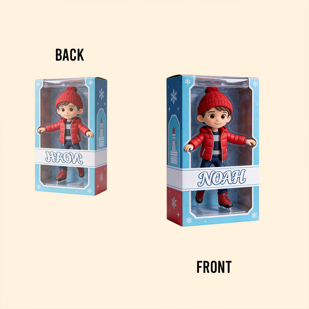 Jede Sportart – Eislaufen, Skifahren, Hockey,... – Personalisierte, individuell geformte Acrylplakette für Eislaufen