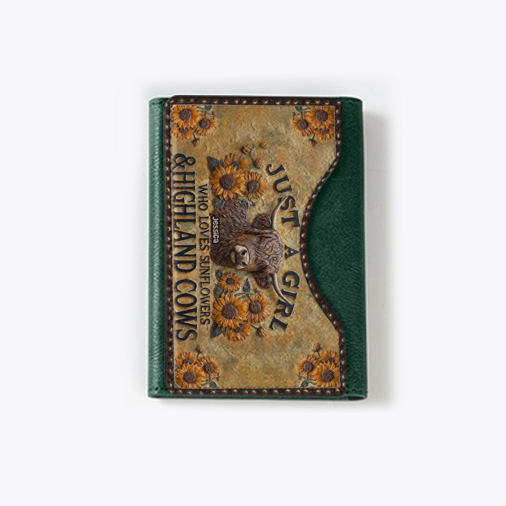 Just A Girl Who Loves Highland Cow - Personalized Highland Cow Magsafe Wallet