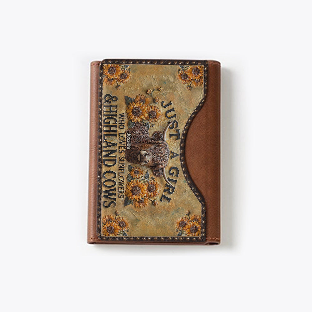 Just A Girl Who Loves Highland Cow - Personalized Highland Cow Magsafe Wallet