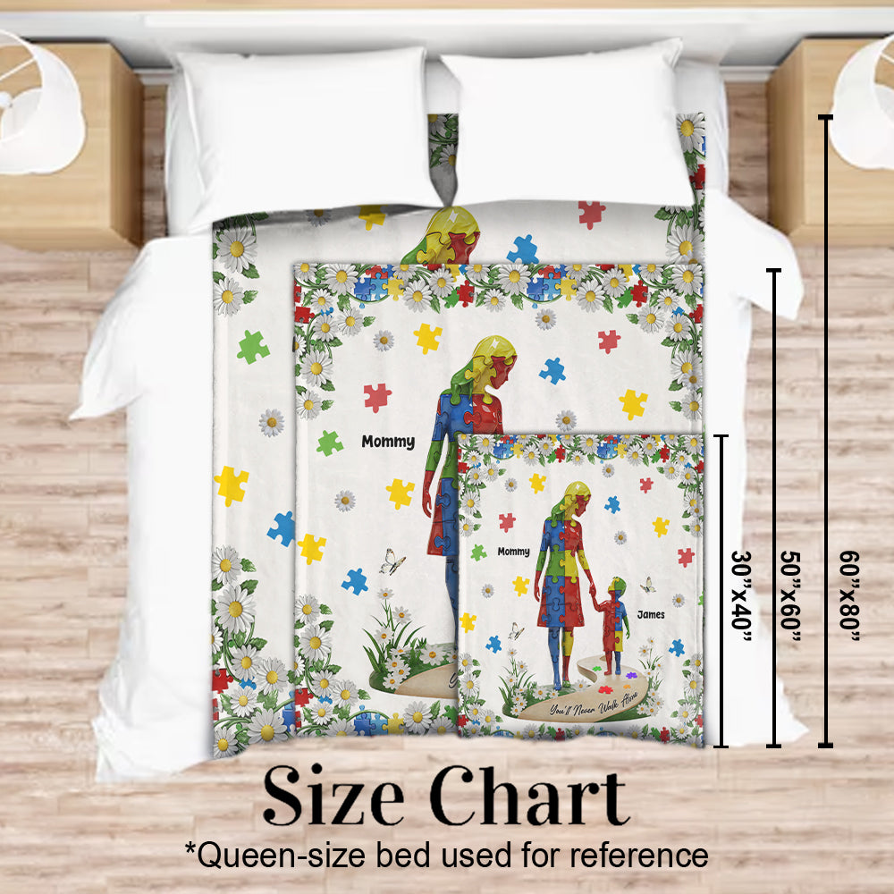 Du wirst niemals allein gehen – Personalisierte Decke zur Aufklärung über Autismus