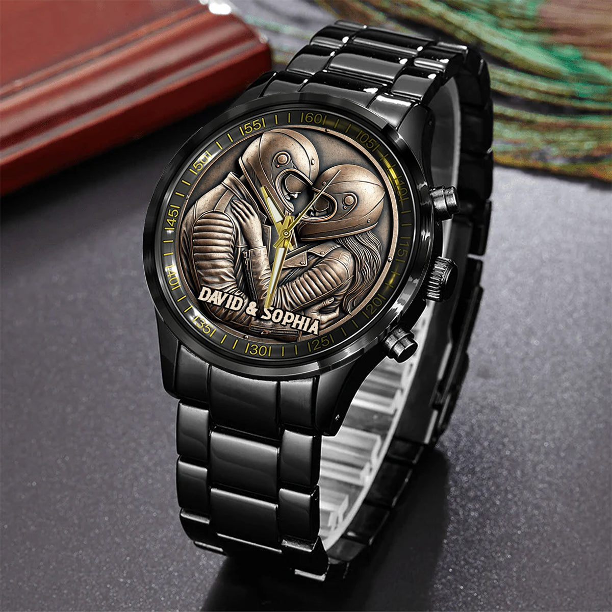 Ich liebe dich – personalisierte Biker-Handuhr