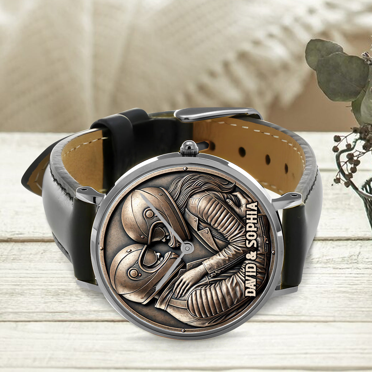 Ich liebe dich – personalisierte Biker-Handuhr