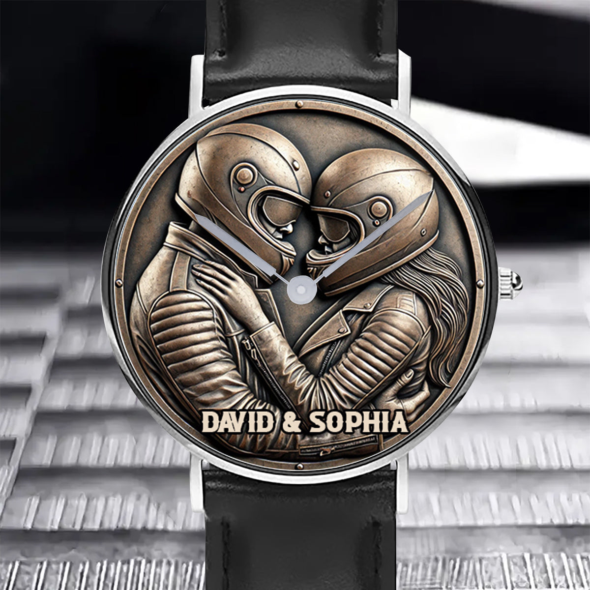 Ich liebe dich – personalisierte Biker-Handuhr