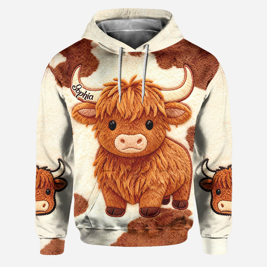 Cute Highland Cow - Personalized Highland Cow Hoodie and Leggings