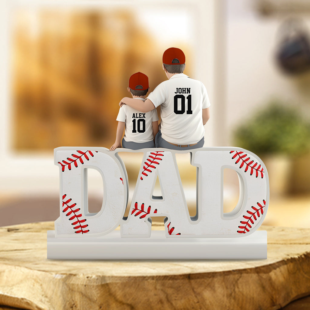 Bester Baseball-Papa aller Zeiten – Personalisierte Acrylplakette in Baseballform