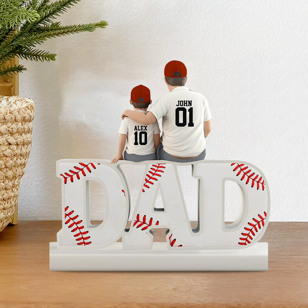 Bester Baseball-Papa aller Zeiten – Personalisierte Acrylplakette in Baseballform