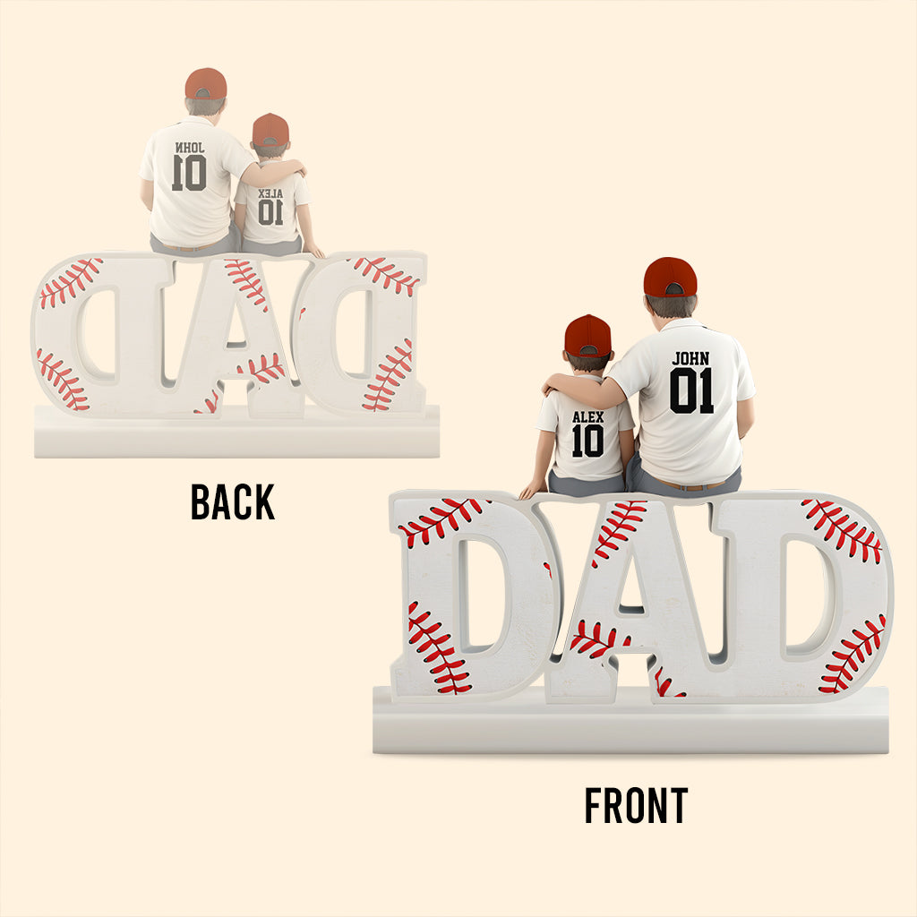 Bester Baseball-Papa aller Zeiten – Personalisierte Acrylplakette in Baseballform