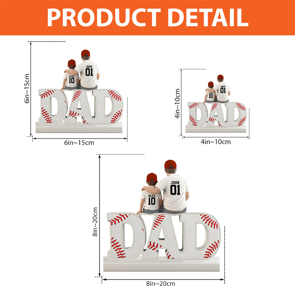 Bester Baseball-Papa aller Zeiten – Personalisierte Acrylplakette in Baseballform