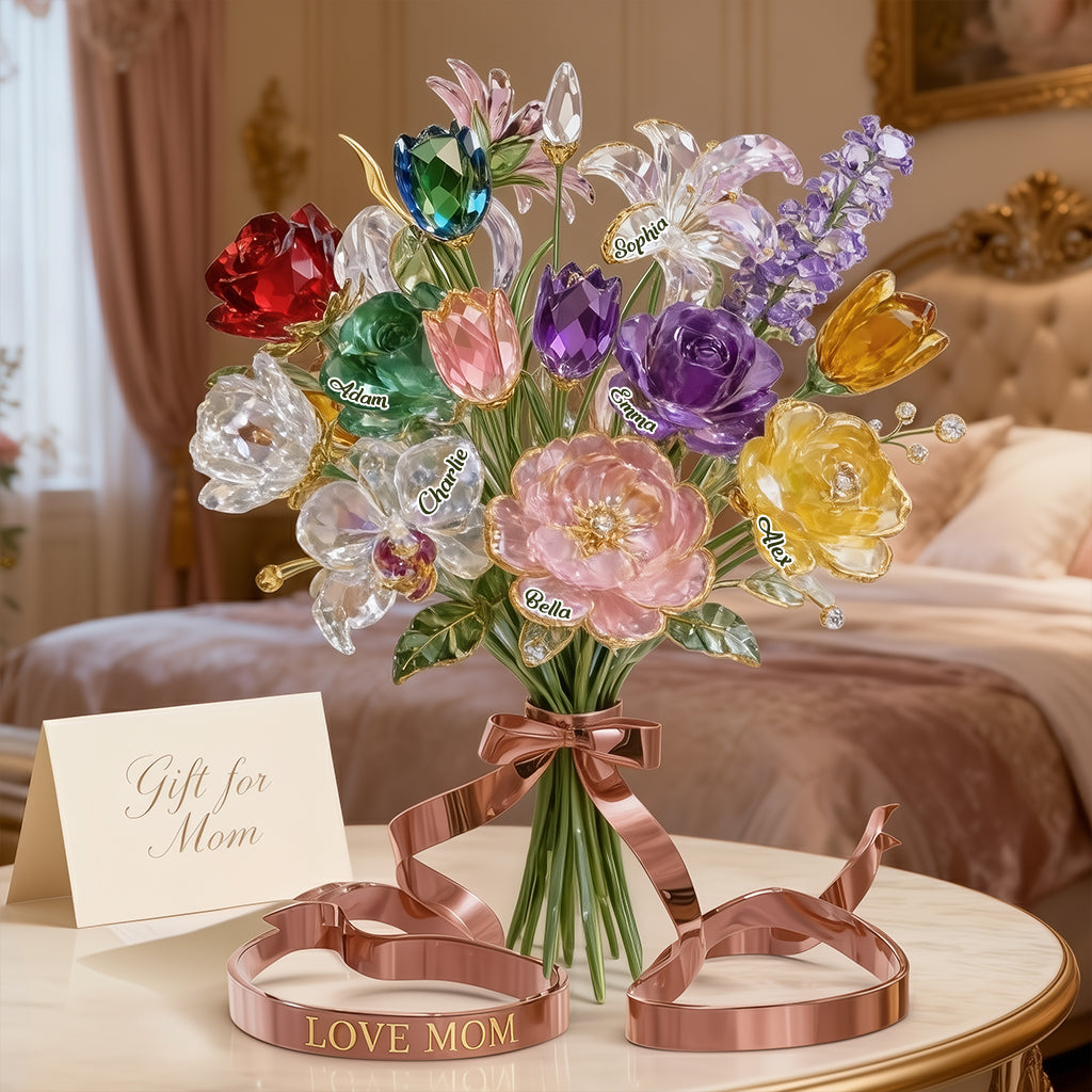 Geschenk für Mama, Oma, Stiefmutter – Personalisierte Acrylplakette in individueller Form für Mutter