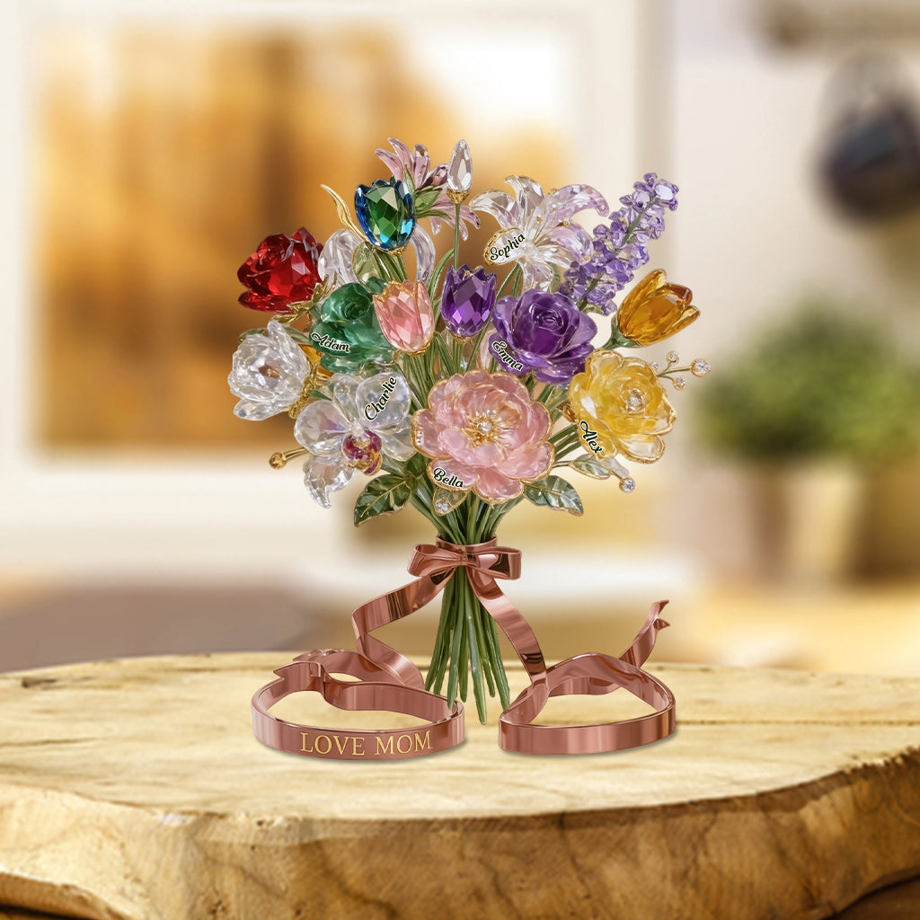 Geschenk für Mama, Oma, Stiefmutter – Personalisierte Acrylplakette in individueller Form für Mutter