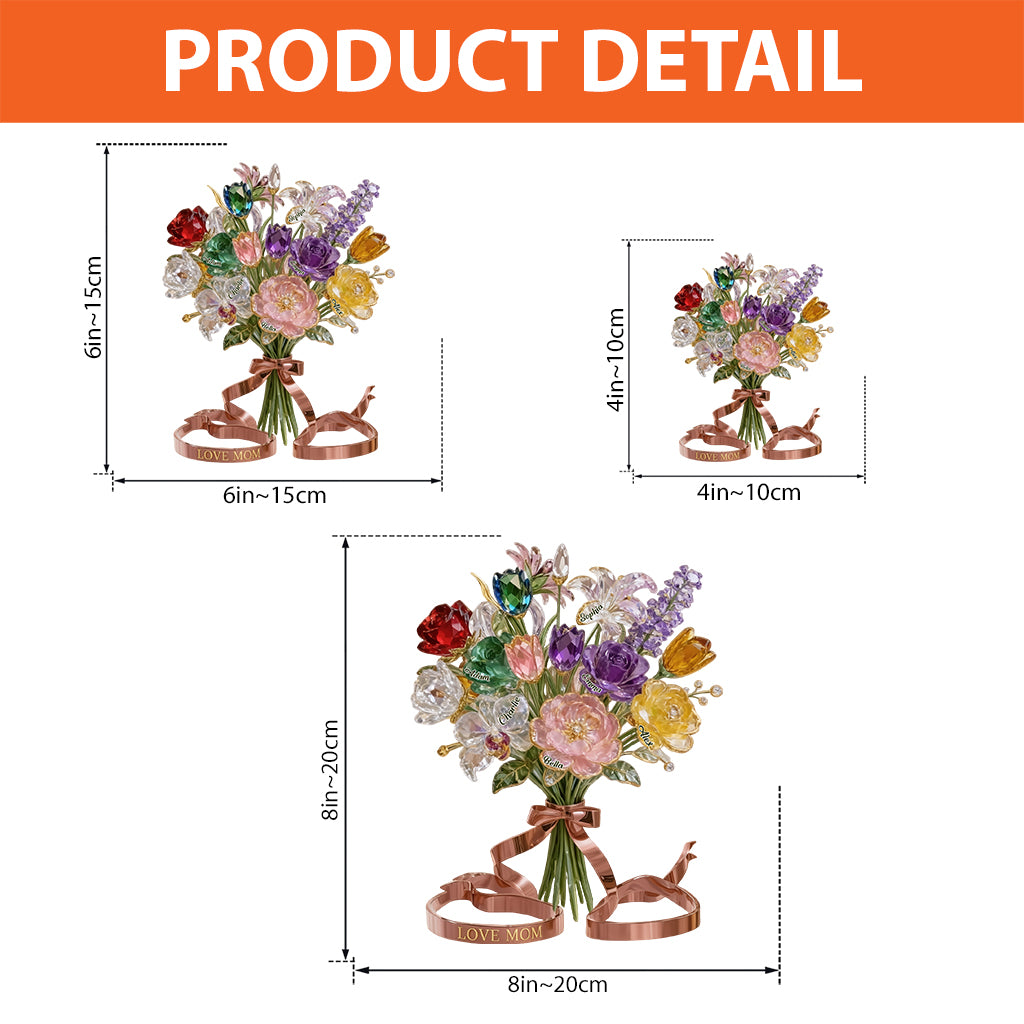 Geschenk für Mama, Oma, Stiefmutter – Personalisierte Acrylplakette in individueller Form für Mutter