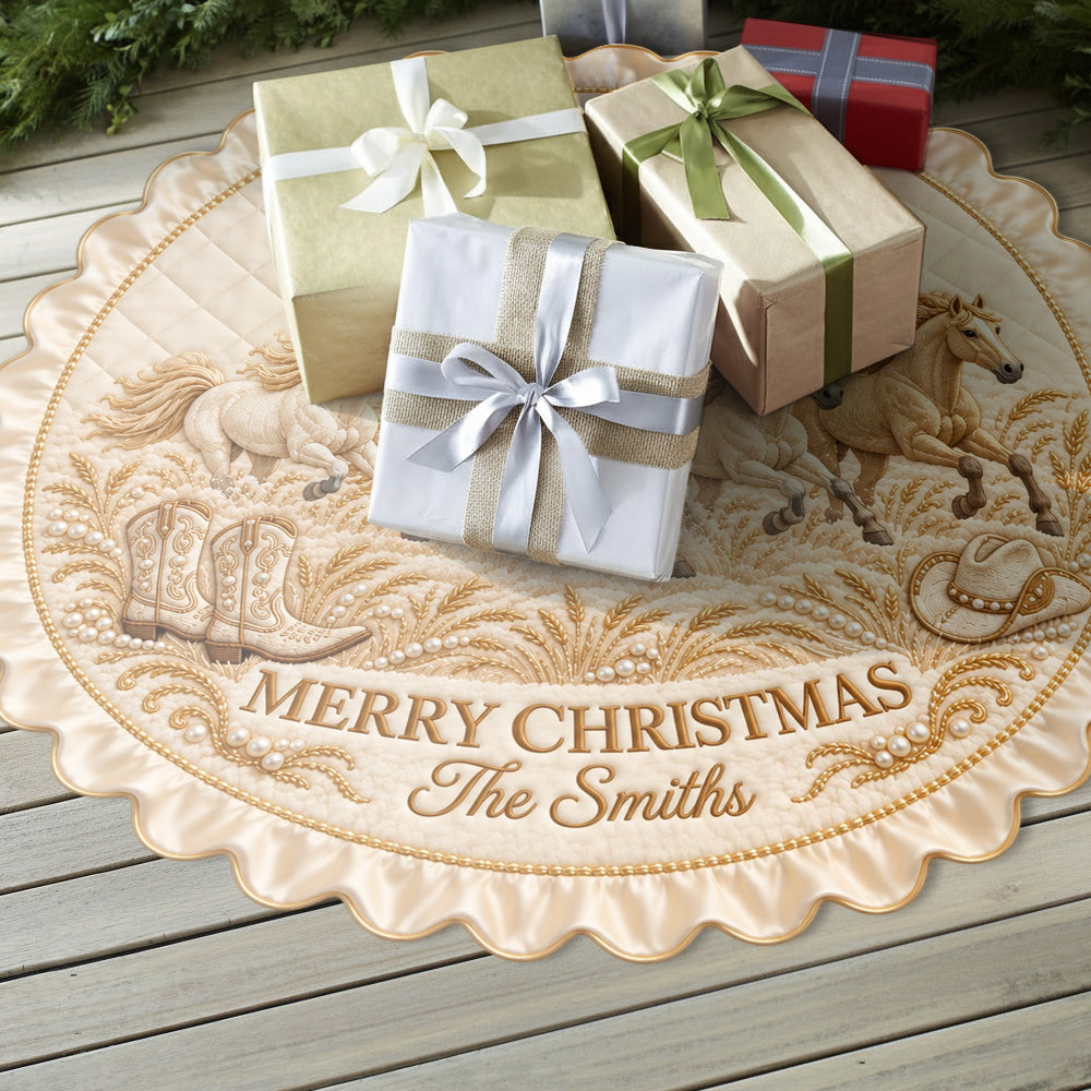 Magical Time Of The Year - Personalized Horse Shaped Tree Skirt