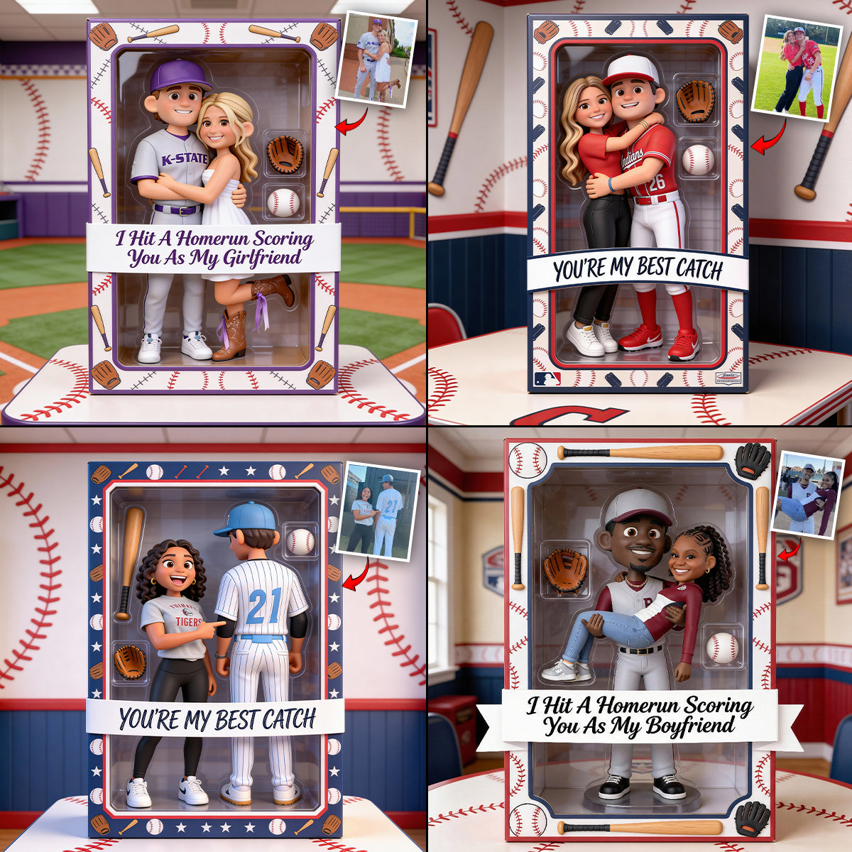 Best Catch Sports Sammlerstück – Personalisierte Acrylplakette in Baseballform