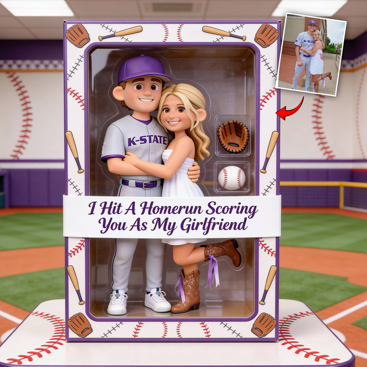 Best Catch Sports Sammlerstück – Personalisierte Acrylplakette in Baseballform