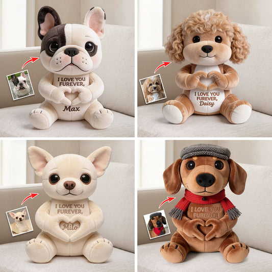 Forever Love - Personalized Dog Premium Faux Fur Pillow