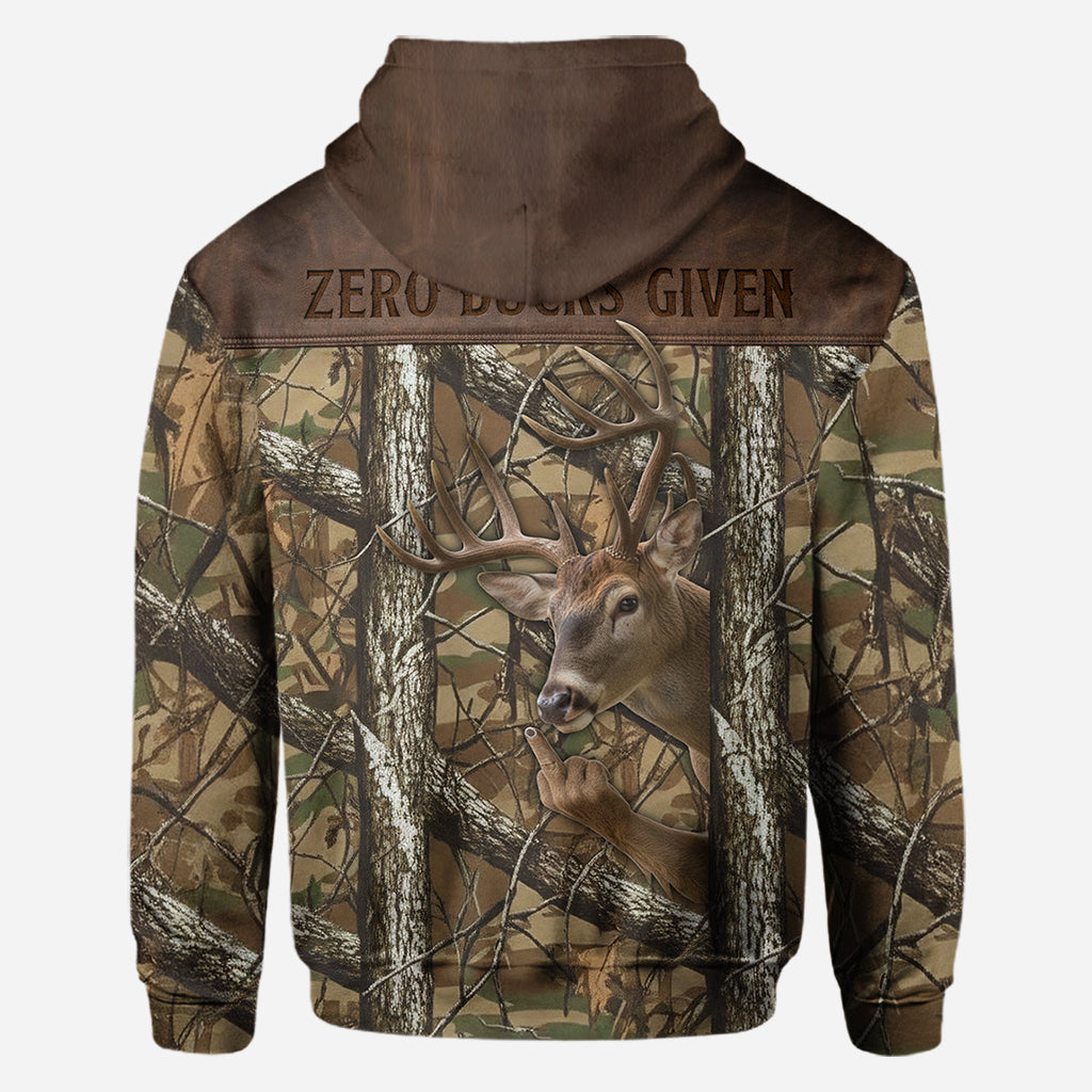 Zero Bucks Given - Personalized Hunting All Over Shirt