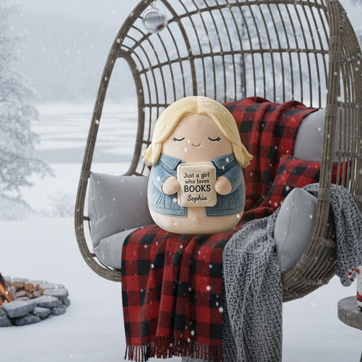 Cute Character - Personalized Gardening Premium Faux Fur Pillow