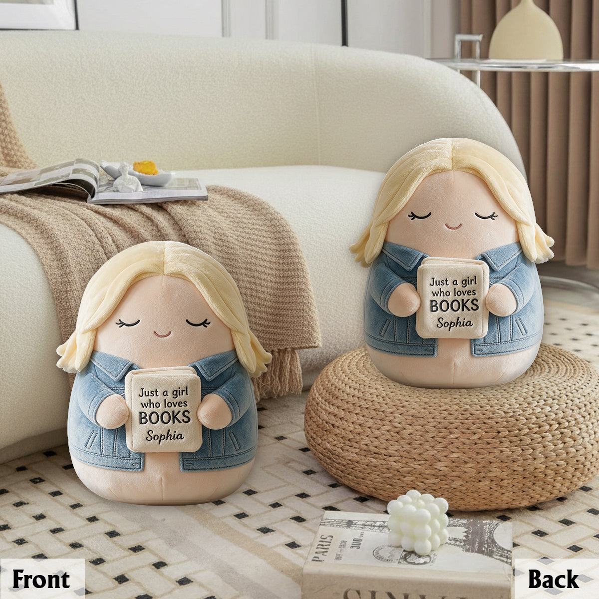 Cute Character - Personalized Gardening Premium Faux Fur Pillow