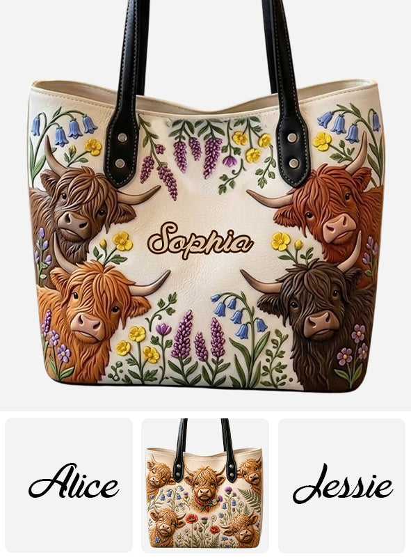 Liebe Highland-Rinder - Personalisierte Highland Cow Tragetasche