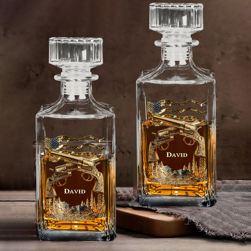 Ich mag Whiskey, Waffen und vielleicht drei Leute – personalisiertes Whiskyglas