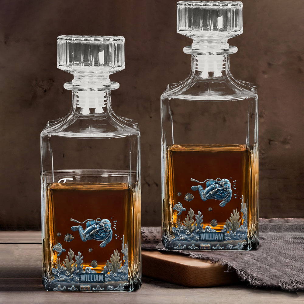 Ocean's Deep – Personalisiertes Whiskyglas für Taucher