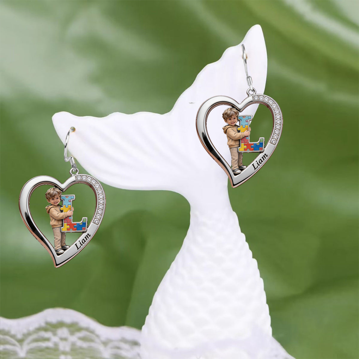 Autism Letter - Personalized Autism Awareness Earrings