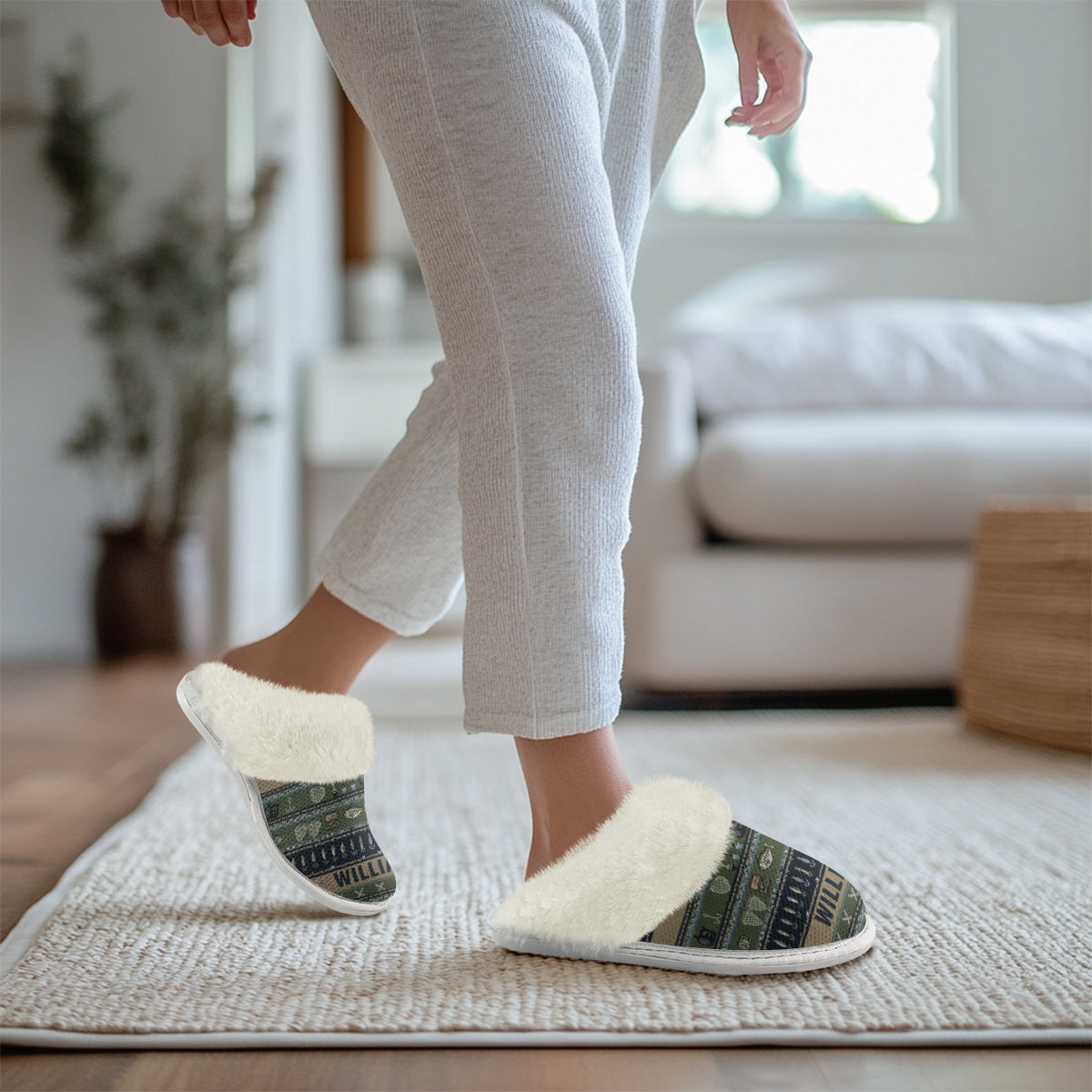 Hooked on Fishing - Personalized Fishing Slippers With Fur Lining