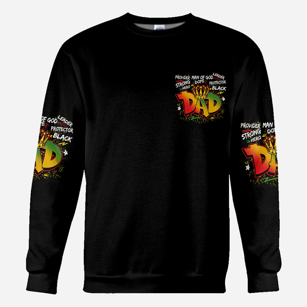 Starker, cooler Helden-Papa – personalisiertes T-Shirt mit afroamerikanischem Aufdruck