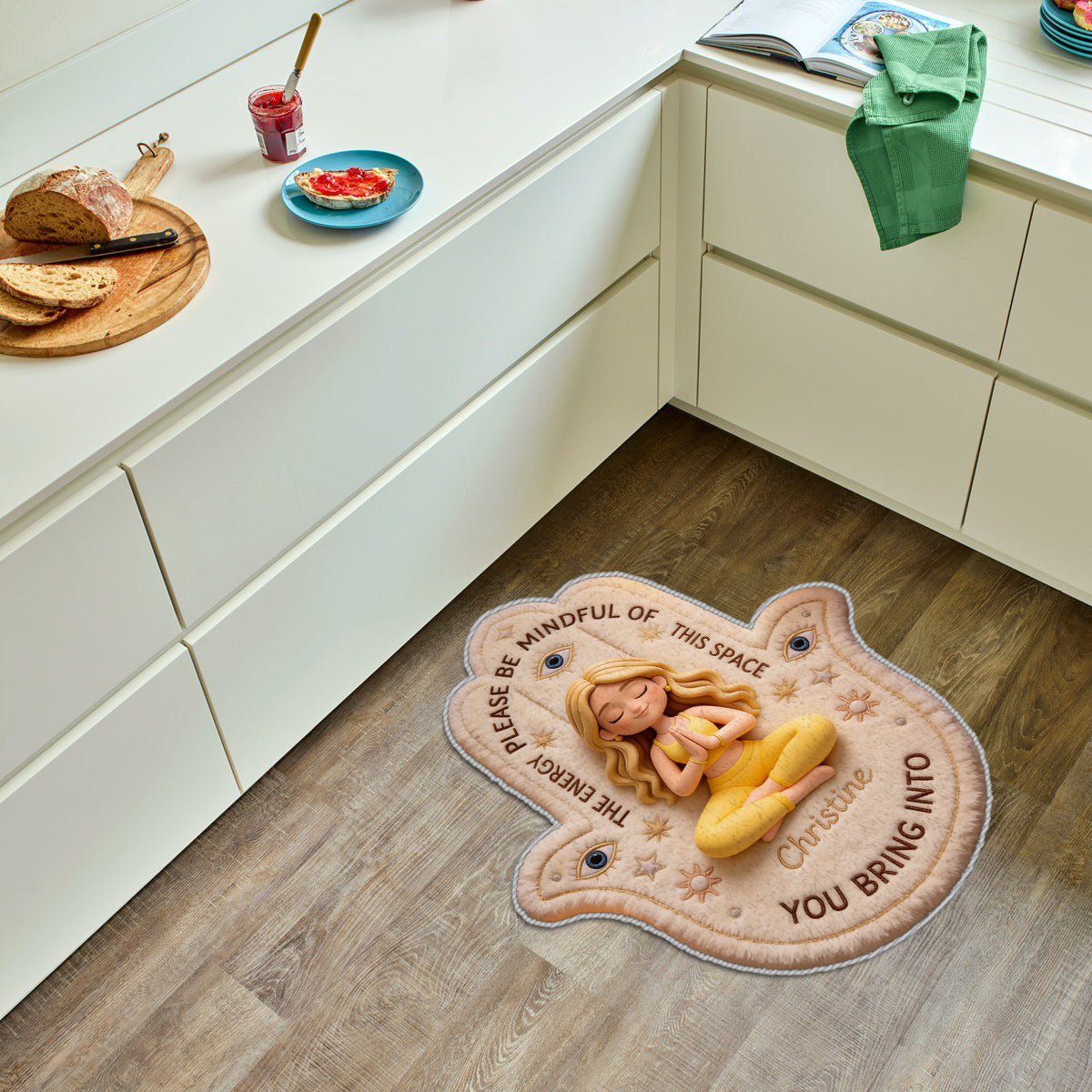 Please Be Mindful - Personalized Yoga Non-Slip Tufted Rug