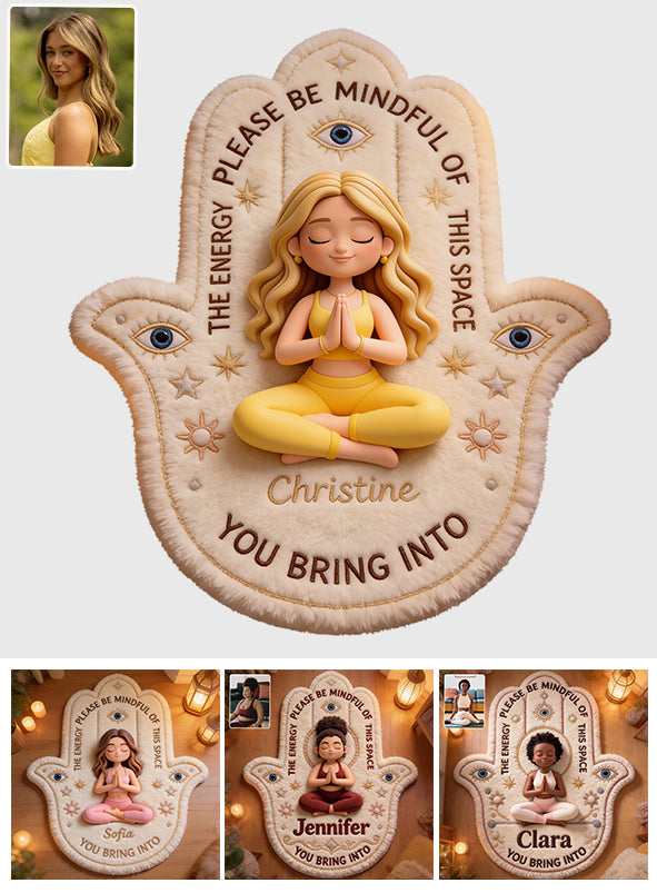 Please Be Mindful - Personalized Yoga Non-Slip Tufted Rug