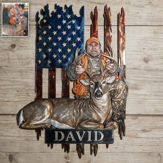 Jagdsaison - Personalisierte 3D-gedruckte Metalltafel