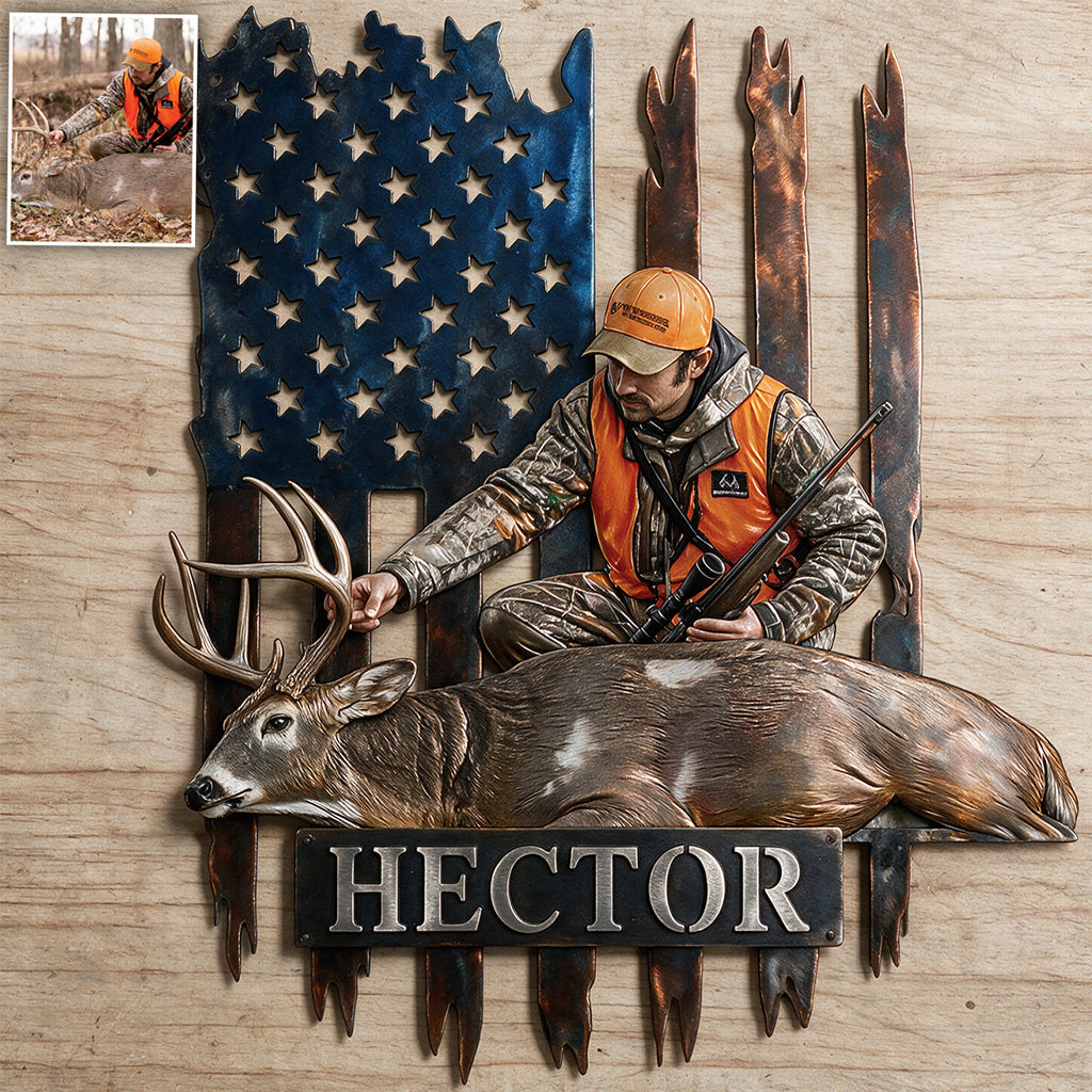 Hunting Season - Personalized Hunting 3D Printed Cut Metal Sign