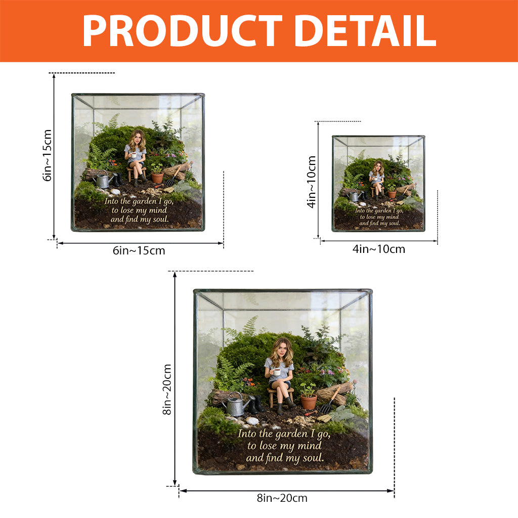Into The Garden I Go Terrarium Inspired Custom Photo - Personalized Gardening Custom Shaped Acrylic Plaque