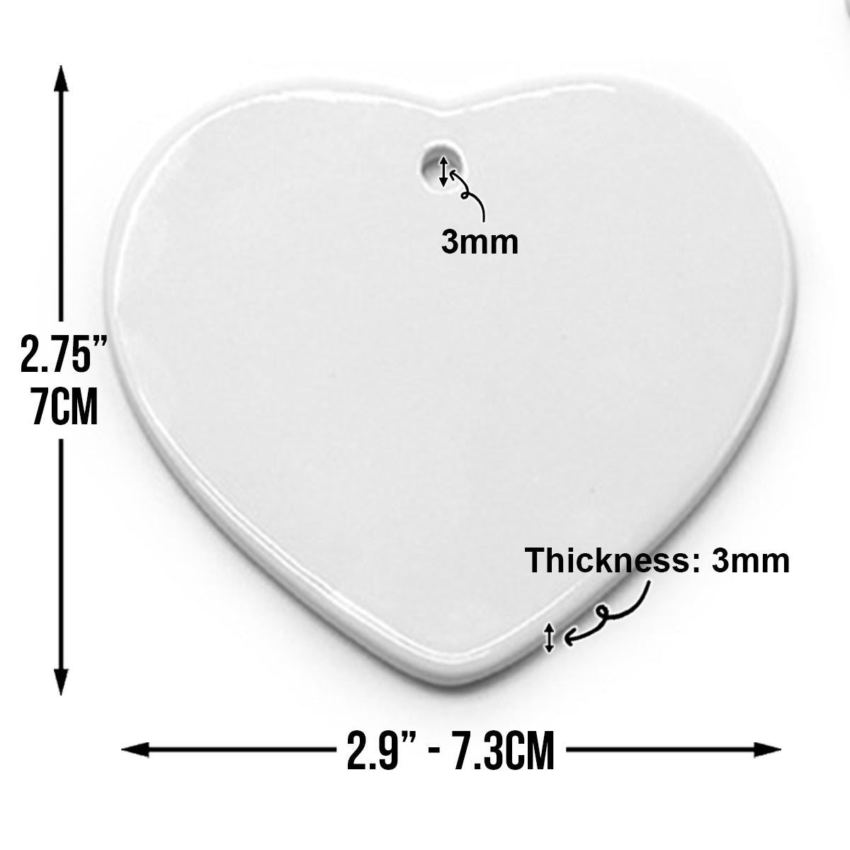 Der Weihnachtsmann weiß, dass wir da waren – personalisierter Keramikherz-Anhänger für beste Freundinnen