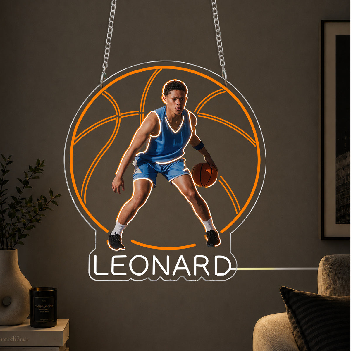 Any Photo, Any Sport - Personalized Son Neon LED Light Sign