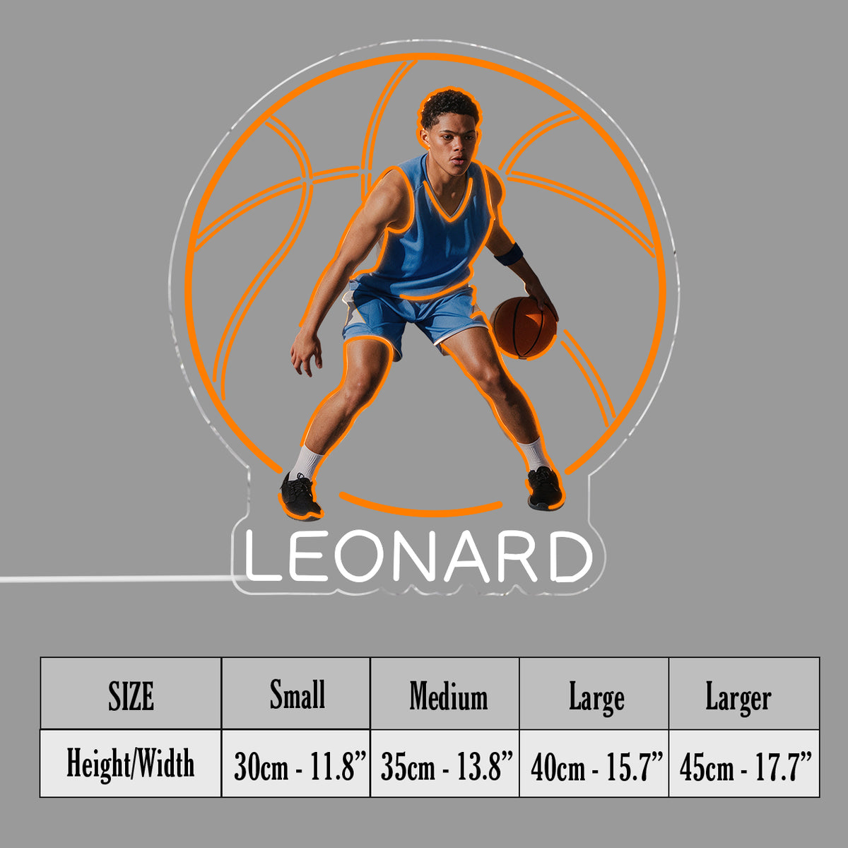 Any Photo, Any Sport - Personalized Son Neon LED Light Sign