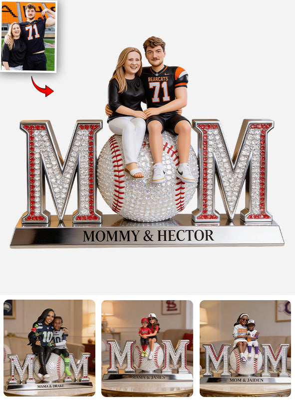 Custom Any Photo Gift For Baseball Mom - Personalized Baseball Custom Shaped Acrylic Plaque