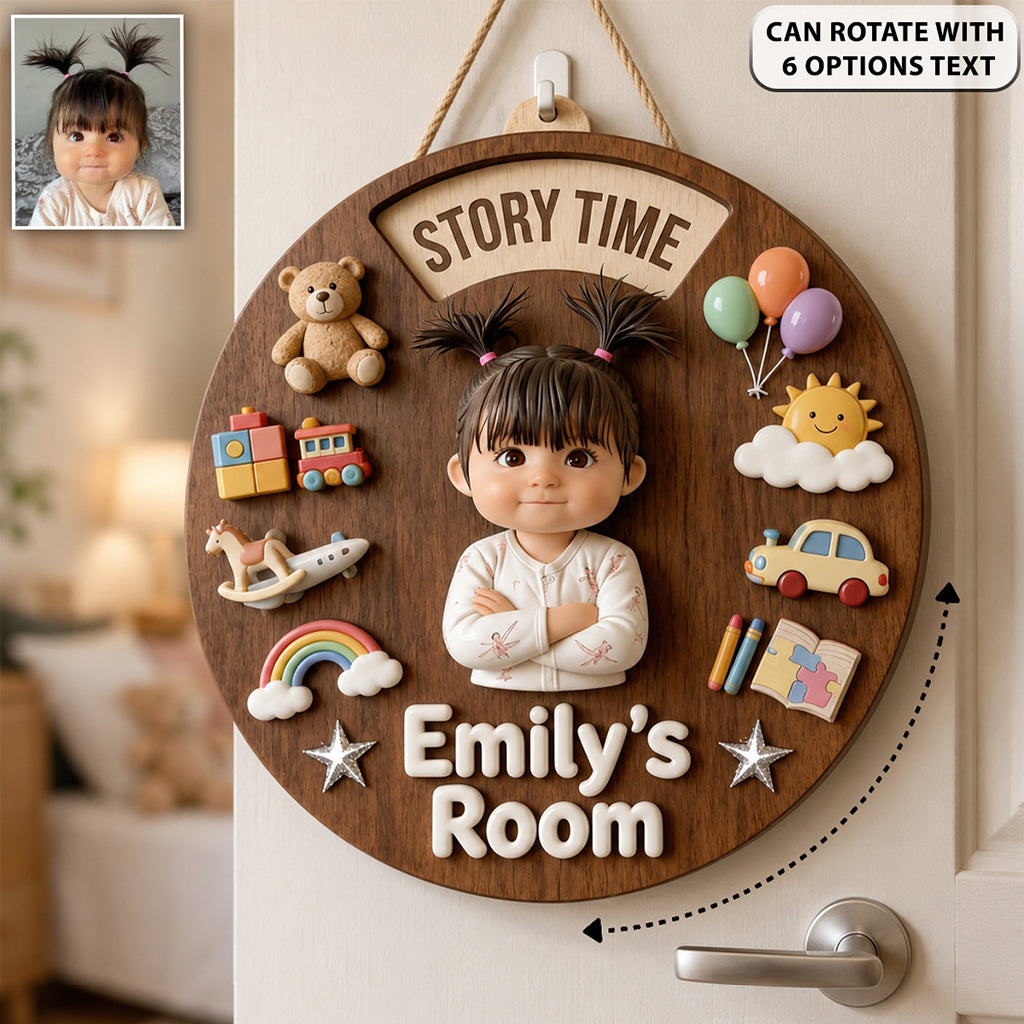 Little Moments - Personalized Kid Spinner Sign Custom Shape