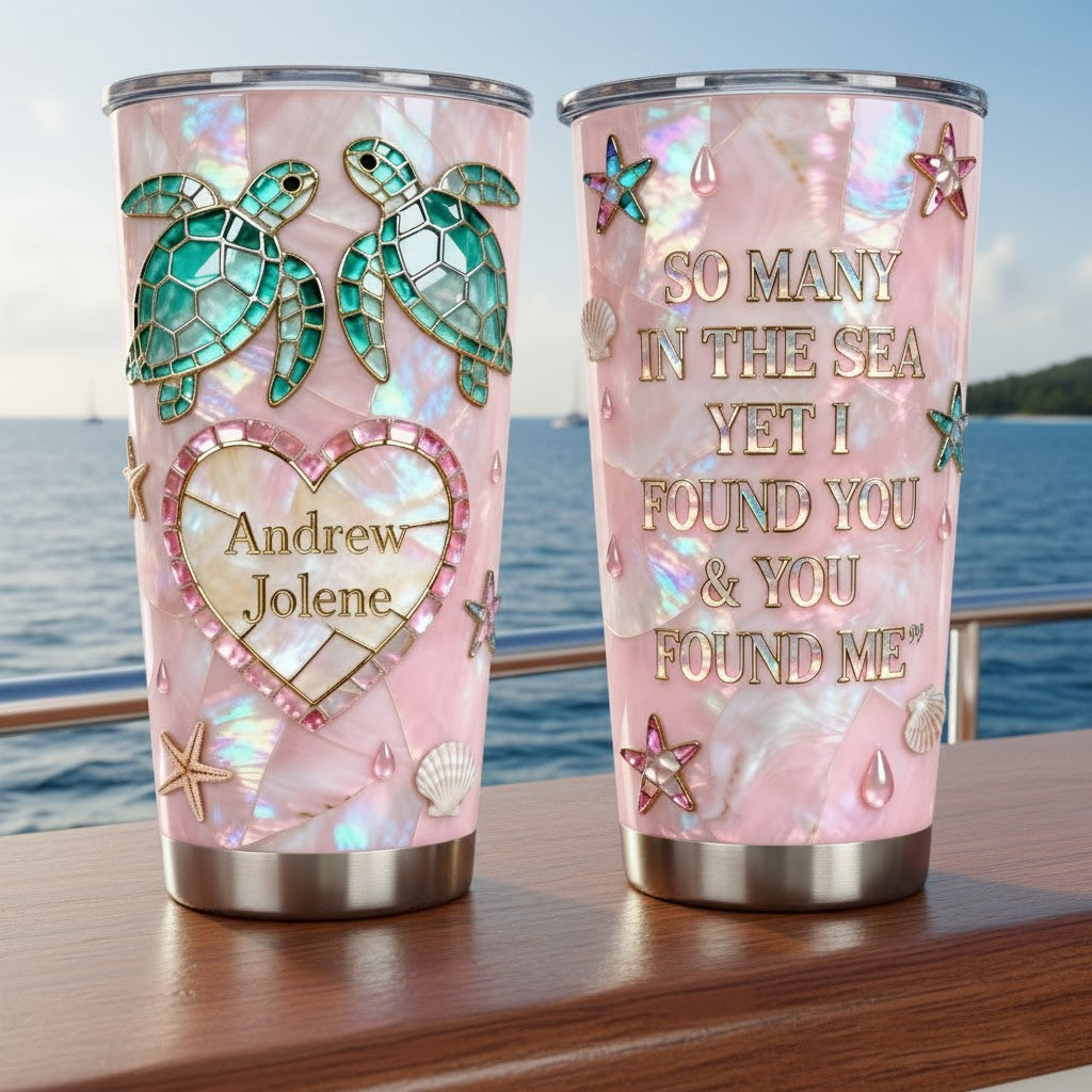 Ich habe dich gefunden und du hast mich gefunden – personalisierter Schildkrötenbecher